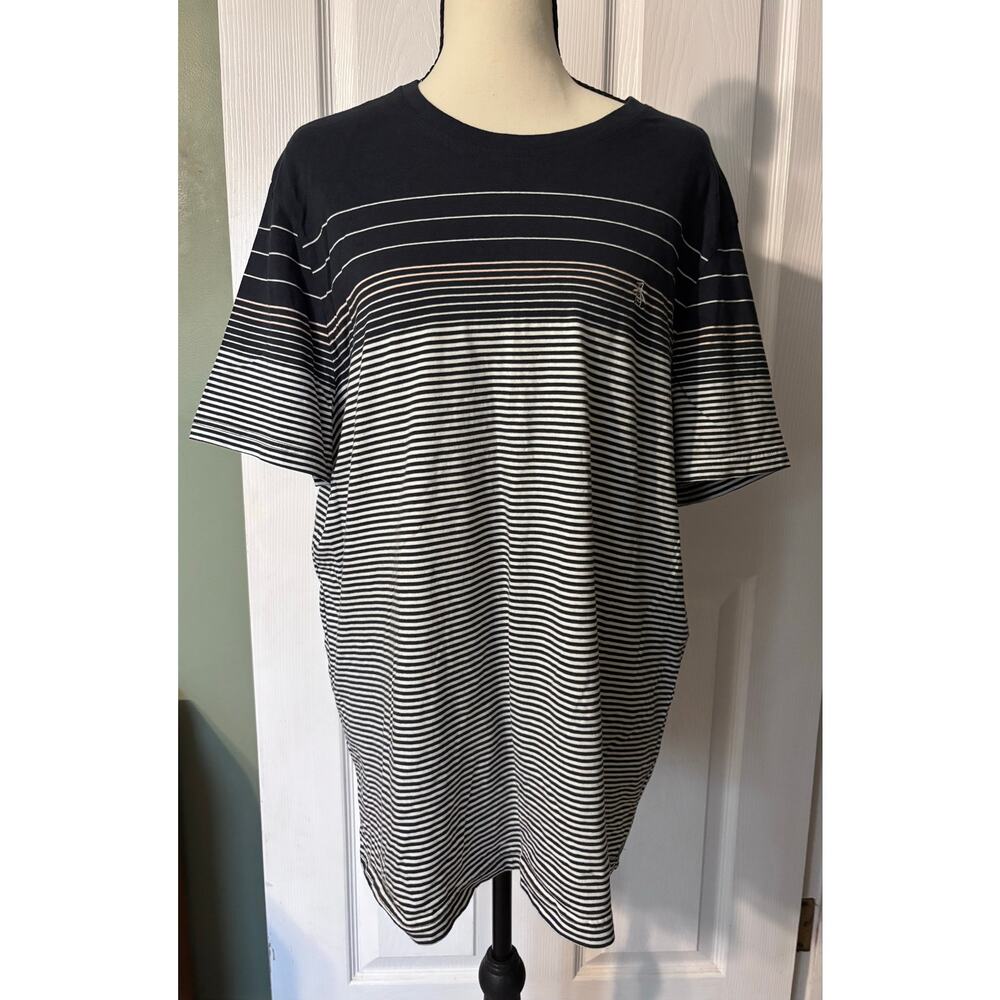 Original Penguin by Munsing Wear T-Shirt Men's XL Casual Navy Blue & White